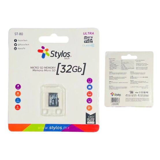 Memoria Stylos Tech Micro SD de 32GB, 1 pz.